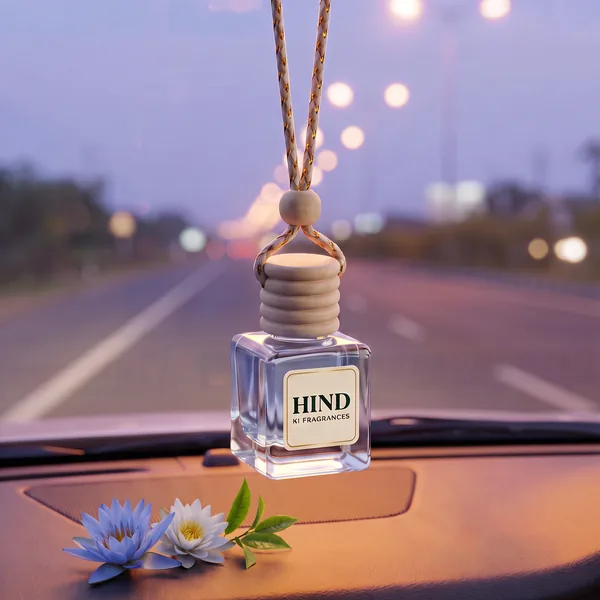 Blue Lotus hanging car perfume, 10 ml attar
