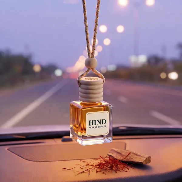 Ember Saffron hanging car perfume, 10 ml attar