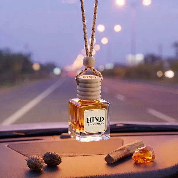 Kasturi Gold hanging car perfume, 10 ml attar
