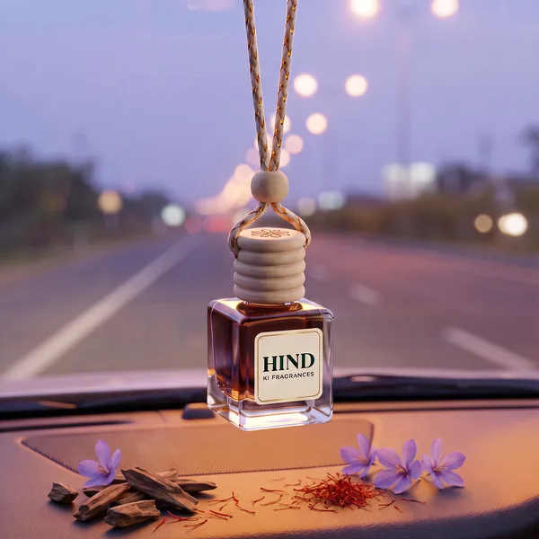 Purple Oudh hanging car perfume, 10 ml attar