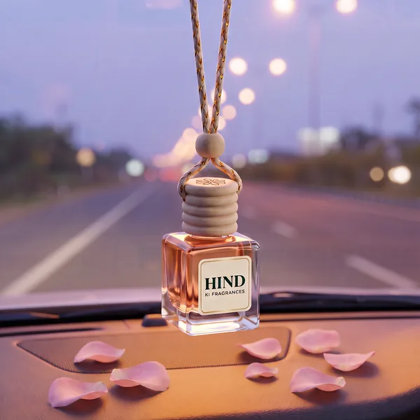 Rose Musk hanging car perfume, 10 ml attar