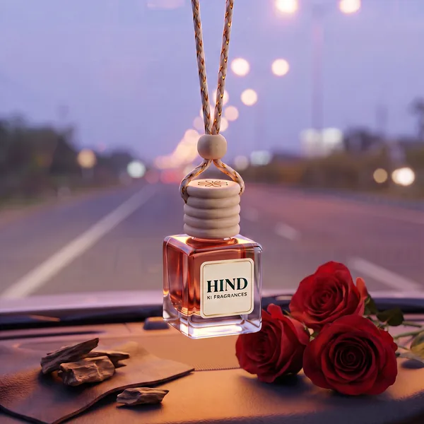 Rose Oudh hanging car perfume, 10 ml attar